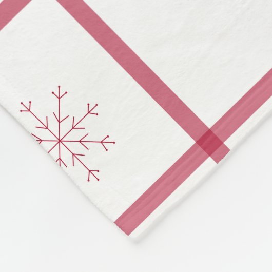 Red Gingham Christmas Pattern Fleece Deken (Hoek)