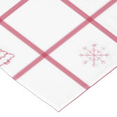 Red Gingham Christmas Pattern Tafelkleed (Gekanteld)