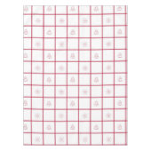 Red Gingham Christmas Pattern Tafelkleed (Voorkant)