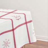 Red Gingham Christmas Pattern Tafelkleed (Voorbeeld)