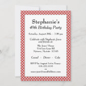 Red Gingham controleert het patroon voor alle gele Kaart (Voorkant)