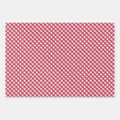 Red Gingham controleert ontwerp Inpakpapier Vel (Voorkant 3)