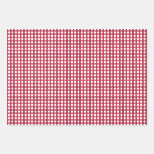 Red Gingham controleert ontwerp Inpakpapier Vel (Voorkant 2)