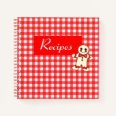 Red Gingham Cookie Recipe Multomap Notitieboek (Voorkant)