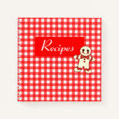 Red Gingham Cookie Recipe Multomap Notitieboek (Voorkant)