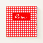 Red Gingham Cookie Recipe Multomap Notitieboek (Achterkant)