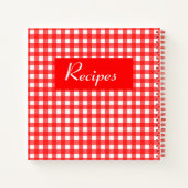 Red Gingham Cookie Recipe Multomap Notitieboek (Achterkant)