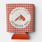 Red Gingham Crawfish Boil Seafood Party Blikjeskoeler (Achterkant)