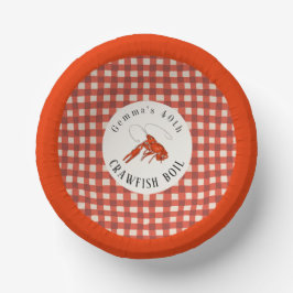 Red Gingham Crawfish Boil Seafood Party Paper Papieren Kommen