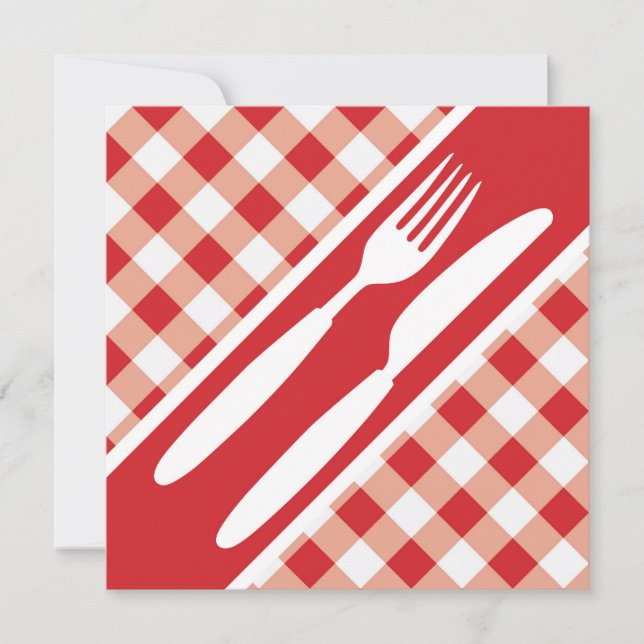Red Gingham & Cutlery (Voorkant)