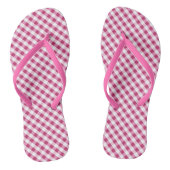 Red Gingham Design Teenslippers (Voetbed)