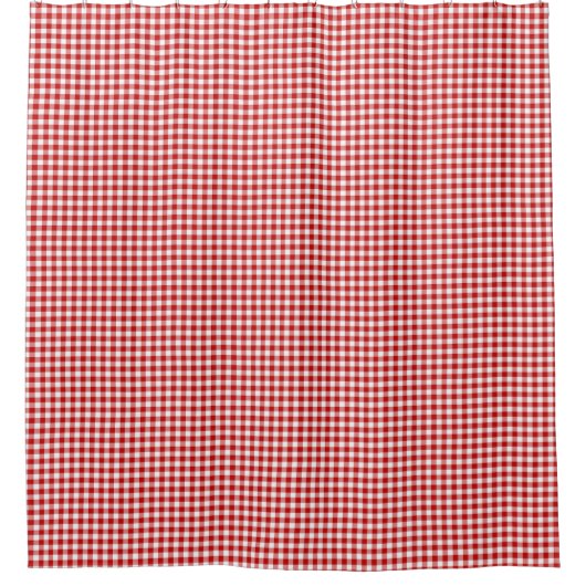 Red Gingham Douchegordijn (Voorkant)