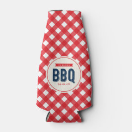 Red Gingham en Blue BBQ Party Flesjeskoeler