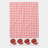 Red Gingham en Tomaten Kitchen Theedoek (Verticaal)