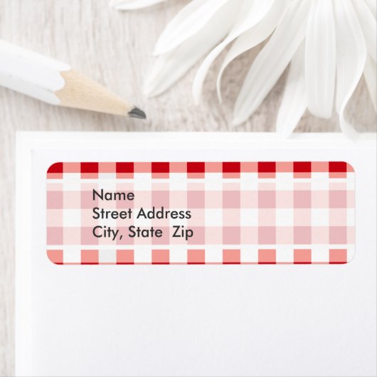 Red Gingham Etiket (Insitu)