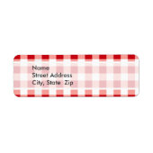 Red Gingham Etiket (Voorkant)