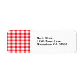 Red Gingham Etiket (Voorkant)