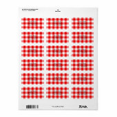 Red Gingham Etiket (Full Sheet)