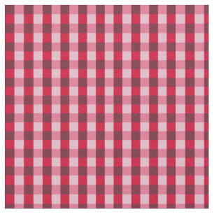 Red Gingham Fabric Stof