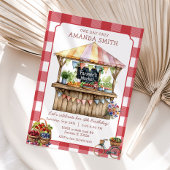 Red Gingham Farmer's Market Lokaal Verjaardag Kaart
