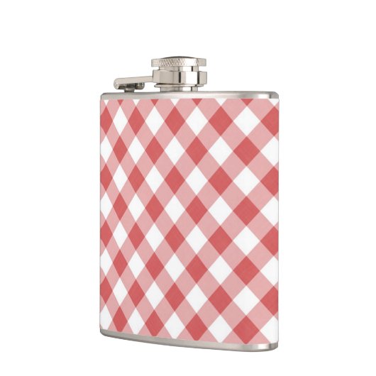 Red Gingham Flask Heupfles (Links)