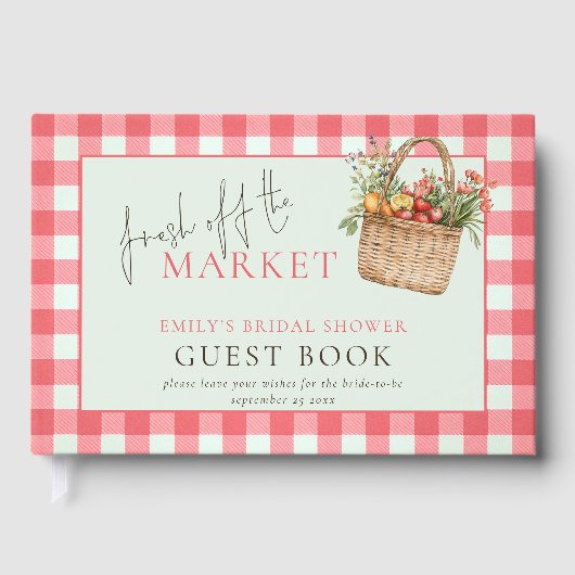 Red Gingham Fresh voor het Vrijgezellenfeest Gastenboek (Voorkant)