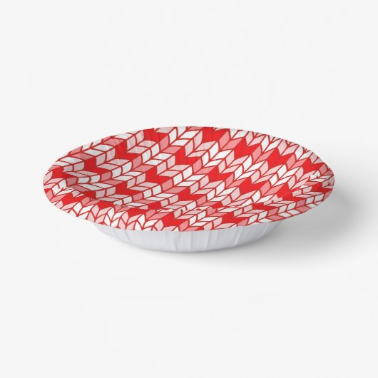 RED GINGHAM GEBREIDE papieren schalen Papieren Kommen (Gebogen)