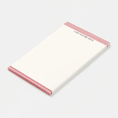 Red Gingham Gepersonaliseerde Leraar Post-it® Notes (Schuin)