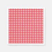 Red Gingham geruit rustieke land picknick partij Servetten (Voorkant)