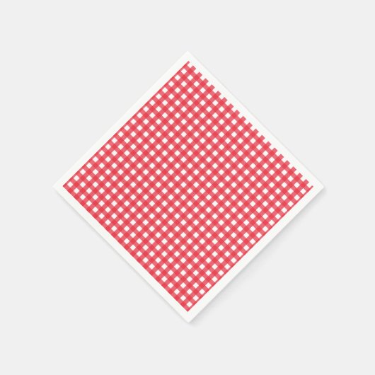 Red Gingham geruit rustieke land picknick partij Servetten (Hoek)