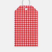 Red Gingham Gift Label Cadeaulabel (Achterkant)