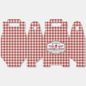 Red Gingham Gingerbread Bakery Bedankdoosjes (Ongevouwen)