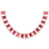 Red Gingham HAPPY BIRTHDAY Banner (Alle)