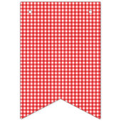 Red Gingham HAPPY BIRTHDAY Banner (Eerste vlag)