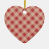 Red Gingham Heart Ornament (Voorkant)