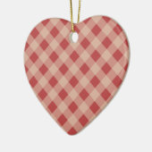 Red Gingham Heart Ornament (Links)