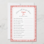 Red Gingham Hoe goed ken je het douchespel Kaart (Voorkant)