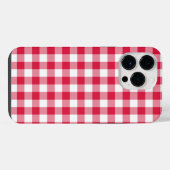 Red Gingham iPhone Hoesje (Achterkant horizontaal)