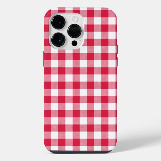 Red Gingham iPhone Hoesje (Achterkant)