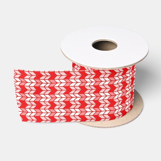 RED GINGHAM KNIT 3-inch breedband Satijnen Lint (Spoel)