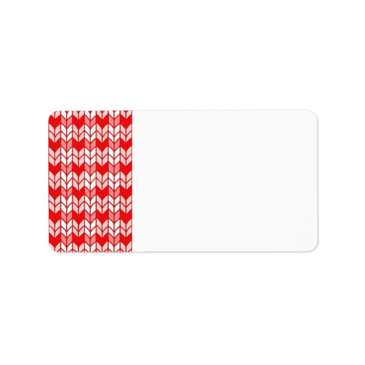 RED GINGHAM KNIT ADRESETIKETTEN ETIKET (Voorkant)