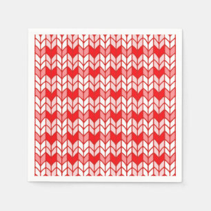 RED GINGHAM KNIT Standard Cocktail Paper Napkins Servet