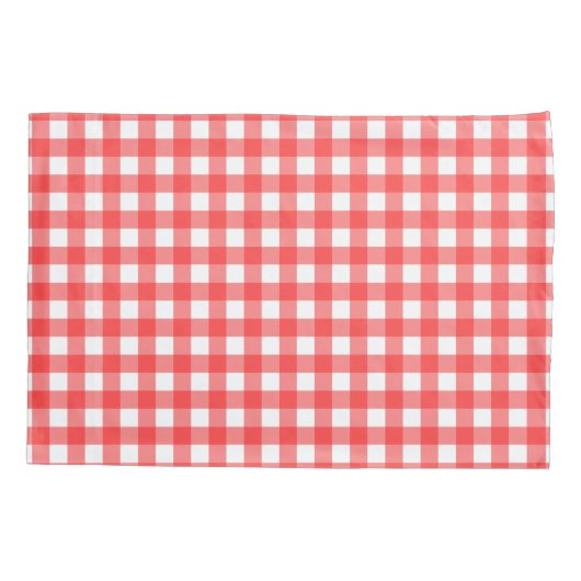 Red Gingham Kussensloop (Achterkant)