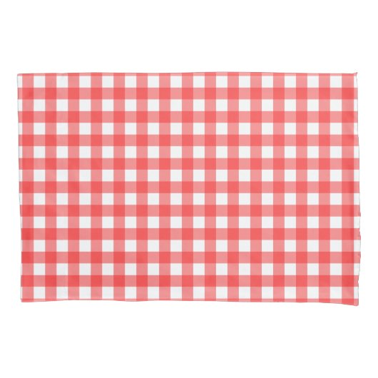 Red Gingham Kussensloop (Voorkant)