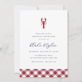 Red Gingham | Lobster Bake repetitie diner Kaart (Voorkant)