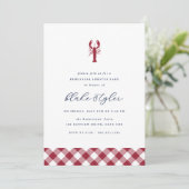 Red Gingham | Lobster Bake repetitie diner Kaart (Staand voorkant)