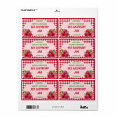 Red Gingham met Frambozen Jam of Eten Etiket (Full Sheet)