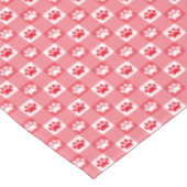 Red Gingham met Paw Prints Picnic Tafelkleed (Gekanteld)