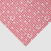 Red Gingham met zijn Little White Daisies Tissuepapier (Detail)