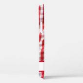 Red Gingham Name Simple Modern Case-Mate iPhone Case (Achterkant / Rechts)